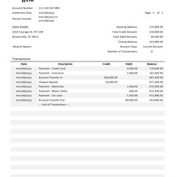 Admirable Printable Fake Bank Statement World Holiday Template