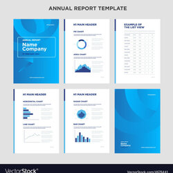 Fine Modern Annual Report Template With Cover Design Vector Throughout Word Free Download