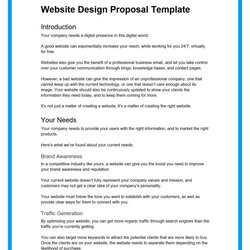 Fine Business Improvement Proposal Template Website Design
