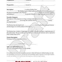 Preeminent Free Business Proposal Template Rocket Lawyer Sample