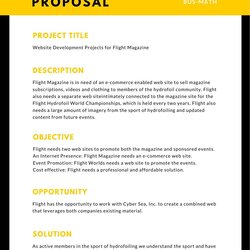 Fantastic It Project Proposal Template Black Yellow General