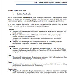 Free Sample Quality Control Plan Templates In Ms Word Pages