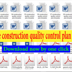 Legit Free Construction Quality Control Plan Templates