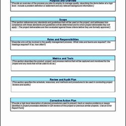 Cool Free Quality Control Plan Template Excel Management New Project Of