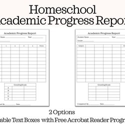 Capital Report Card Template Middle School