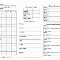 Outstanding Free Printable Report Card Template Best In Intended Behavior Middle School