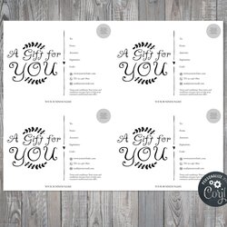 Capital Printable Gift Card Template Editable Instant Download