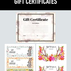Fantastic Printable Gift Card Template For Your Needs Certificates Free