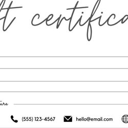Cool Printable Gift Card Template Certificate Download