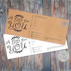 Printable Gift Card Template Editable Instant Download