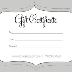 Free Gift Card Template Certificate Printable