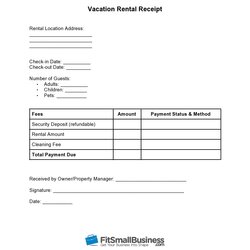 Capital Printable Rent Receipt Templates Word