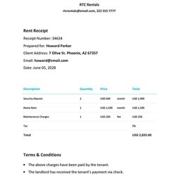 Swell Simple Rent Receipt Template In Google Docs Word Sheets