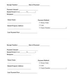 Free Rent Receipt Template Word Receipts Sample