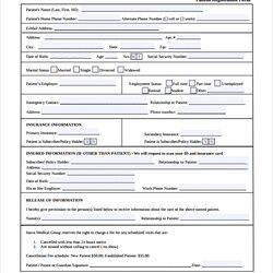 Smashing New Patient Registration Form Sample Printable Documents Medical