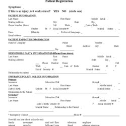 Admirable Patient Registration Form Template Templates At