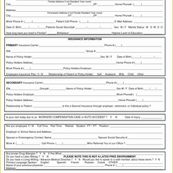 Tremendous Free Patient Registration Form Template Of Best Printable Forms Admission Hospital Templates Race
