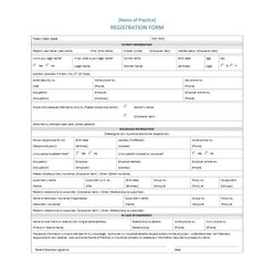 Matchless Free Patient Registration Form Template Database