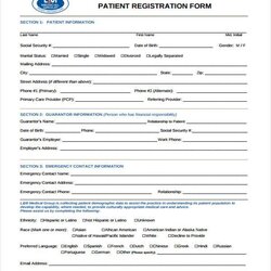 Marvelous Free Patient Registration Form Template Database Example