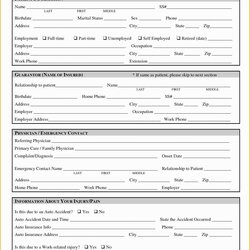 Fantastic Free Patient Registration Form Template Of New Hospital Admission Report Striking Pertaining Simple