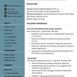Fine Example Of For Fresh Graduate Without Experience College Resume Sample