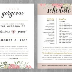Marvelous Wedding Schedule Templates Doc Template Easy Sample To Download