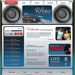 Out Of This World Free Radio Station Website Templates Template Flash
