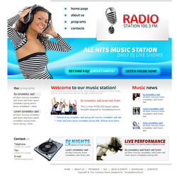 Champion Free Radio Station Website Template Templates