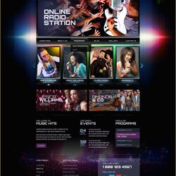 Cool Free Radio Station Website Templates Of Line Spectacular Template Id