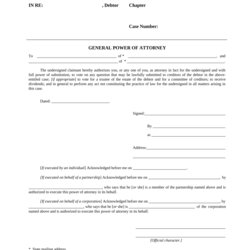 Excellent General Power Attorney Doc Template Large