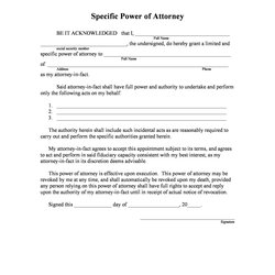 Free Power Of Attorney Forms Templates Durable Medical General Form Limited Template Florida Special Simple