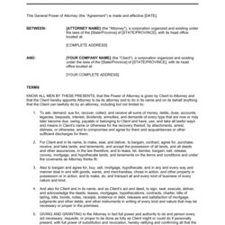 Superior General Power Of Attorney Template By Business In Document Box Description