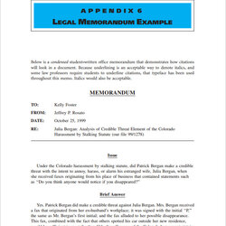 Exceptional Sample Legal Memo Template Free Word Documents Download