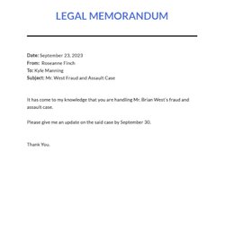 Outstanding Legal Memo Examples Format Free Sample Template