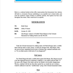 Free Sample Legal Memo Templates In Ms Word Google Docs Example Memos