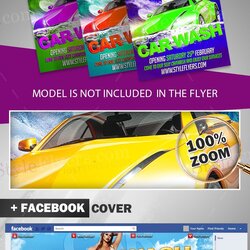 Worthy Car Wash Flyer Template Preview