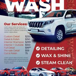 Preeminent Car Wash Premium Flyer Template All Downloads That Com