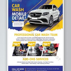 Out Of This World Car Wash Flyer Template Sample Templates