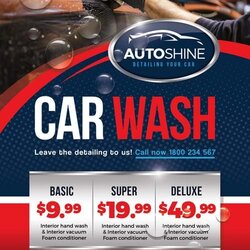 Mobile Car Detailing Prices Waxing Free Wash Flyer Template Com