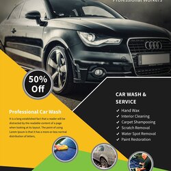 Wizard Car Wash Free Flyer Template Service Templates Flyers Examples Services Word Example Publisher Auto
