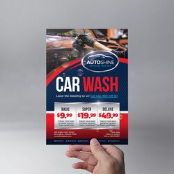 High Quality Free Car Wash Templates In Vector Flyer Template