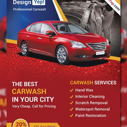 Swell Free Car Wash Flyer Templates Illustrator Downloads Template Business