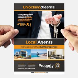 Superb Real Estate Flyer Template In Vector Description Item