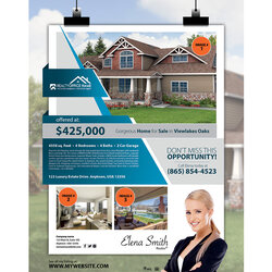 Real Estate Flyer Template Realtor Flyers Agent Realty Templates Fl Office Printing Information Max Re