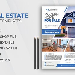 Exceptional Real Estate Flyer Template Design Cuts