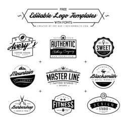 Free Professional Editable Logo Templates With Fonts In Vector Format