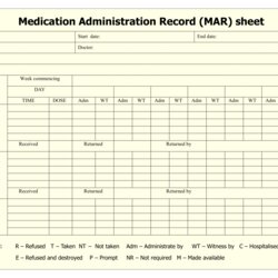 Splendid Best Images Of Printable Medication Administration Record Template Blank Via