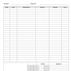 Download Blank Medication Administration Record Template Chart Printable Mar Excel Sample