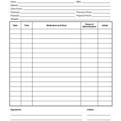 Great Free Printable Daily Medication Chart Prescription Refill Spreadsheet Pertaining Excel Administration