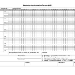 Outstanding Printable Medication Administration Record Schedule Mar Template Log Chart Templates Medical